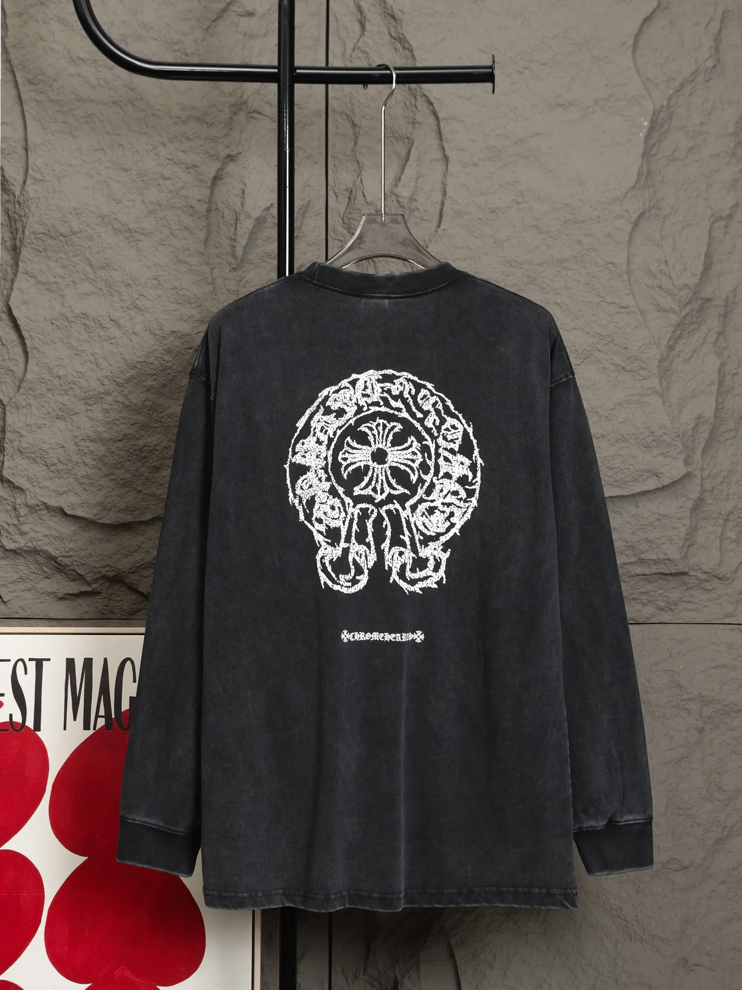 🅿️280 High-quality 25803 2025 early autumn new release🔥 Croxin washed distressed disc length T, 270g high weight double yarn plain fabric, and both the fabric and the garment have been washed, which is equivalent to two washing processes to prevent shrinkage.